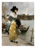 At the Quayside Giclee Print by Emile-auguste Pinchart