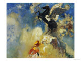 The Black Pegasus reproduction procédé giclée par Odilon Redon