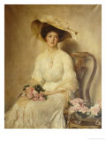 Portrait of a Lady, Seated on a Chair, Three-Quarter Length Giclee Print by John Henry Frederick Bacon