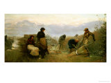Sedge Cutting in Wecken Fen, Cambridgeshire-Early Morning, 1878 Giclee Print by Robert Walker Macbeth