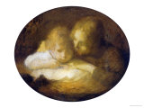 The Writing Lesson reproduction procédé giclée par Eugene Carriere