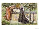 Arthur's Tomb: Sir Launcelot Parting from Guenevere, 1854 Giclee Print by Dante Gabriel Rossetti