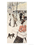 A Street Scene Giclee Print by Théophile Alexandre Steinlen