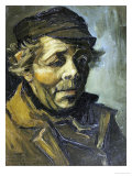 A Peasants Head (A Study for the Potato Eaters), c.1885 Giclée-tryk af Vincent van Gogh