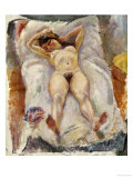 Lounging Nude reproduction procédé giclée par Jules Pascin
