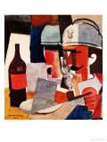 Soldier with Pipe and Bottle Giclée-Druck von Roger de La Fresnaye