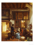 A Dutch Interior, 1842 Giclee Print by Hubertus van Hove