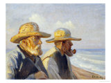 Two Skagen Fishermen, 1907 Giclée-Druck von Michael Peter Ancher