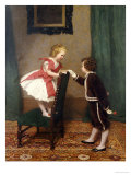 Miss Lily's First Flirtation Giclee Print by James Haylar