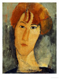 A young Woman with a Reddish Brown Collar Giclee Print by Amedeo Modigliani