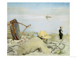 On the Shingle, Honfleur Giclee Print by Eva Gonzales