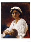 The Bandit's Wife, 1872 Giclee-trykk av Leon Bonnat