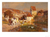 A Horse and Carriage by a River Impressão giclée por Wilhelm Velten A Horse and Carriage by a River Impressão giclée por Wilhelm Velten