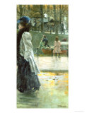 A Promenade by the Canal Giclee Print by Franz Skarbina A Promenade by the Canal Giclee Print by Franz Skarbina