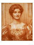 Portrait of Hilda Virtue Tebbs, 1897 Giclée-tryk af Edward Robert Hughes