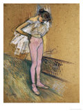 A Dancer Adjusting Her Leotard Lámina giclée por Henri de Toulouse-Lautrec