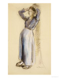 Country Girl Leaning Against a Tree, circa 1893 Giclee Print by Camille Pissarro Country Girl Leaning Against a Tree, circa 1893 Giclee Print by Camille Pissarro