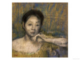 Bust of a Woman with Her Left Hand on Her Chin, circa 1895-98 Giclee Print by Edgar Degas