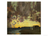 Sunset by the Sea reproduction procédé giclée par Franz von Stuck