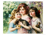The Three Graces Giclee Print by Emile Vernon