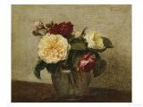 Red and Yellow Roses, 1879 Giclee Print by Henri Fantin-Latour