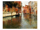 A Venetian Backwater Reproduction procédé giclée par Fritz Thaulow