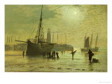 The Lighthouse at Scarborough, 1877 reproduction procédé giclée par John Atkinson Grimshaw