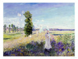 La Promenade (Argenteuil), 1875 Giclee Print by Claude Monet
