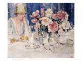 Femme a Table Chargee de Fleurs Giclee Print by Marcel Jefferys Femme a Table Chargee de Fleurs Giclee Print by Marcel Jefferys