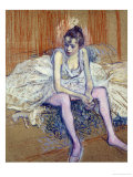 A Seated Dancer with Pink Stockings, 1890 Giclée-Druck von Henri de Toulouse-Lautrec