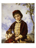 A Portrait of Nina Giclee Print by Francisco Oller