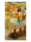 Two Dancers in Green Skirts, 1895 Giclee Print by Edgar Degas