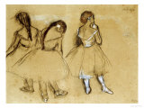 Three Dancers Giclée-Druck von Edgar Degas