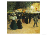 La Fete Foraine, Place Pigalle reproduction procédé giclée par Louis Abel-Truchet