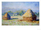 Haystacks, Morning Effect Giclee Print by Claude Monet