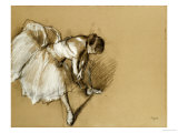 Dancer Adjusting Her Shoe, circa 1890 Giclee Print by Edgar Degas