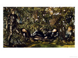 The Prince Entering the Briar Wood reproduction procédé giclée par Edward Burne-Jones