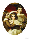 Portrait of the Russell Sisters, 1858 Giclee Print by James Sant