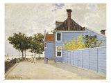 The Blue House, Zaandam Reproduction procédé giclée par Claude Monet