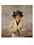 Girl in a Blue Hat, 1912 Giclee Print by Sir William Orpen