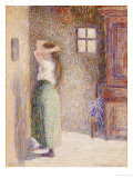 Country Girl at Her Toilet, 1888 Giclee Print by Camille Pissarro