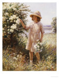 Picking May Blossom Giclee-trykk av William Kay Blacklok