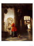 A Maid in a Hallway, 1849 Giclée-Druck von Hubertus van Hove