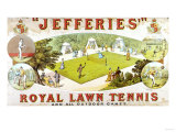A Royal Lawn Tennis Set for 4 Players Made by Jefferies, Woolwich, circa 1875 Reproduction procédé giclée