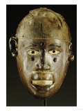 Makonde Mask of Oval Form with Open Mouth Giclee Print