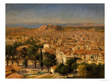 An Extensive View of Athens with the Acropolis, Greek School Reproduction procédé giclée