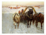 The Sleigh Giclee Print by Franz Roubard
