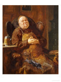 A Quiet Smoke, 1895 Impressão giclée por Eduard Von Grutzner