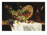 Cherries and Gooseberries in a Basket, 1859 Giclee Print by Gertrud Trefftz