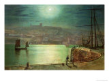 Whitby Harbour by Moonlight, 1870 Giclée-Druck von John Atkinson Grimshaw
